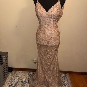 Elegant Sequin Embellished Evening Gown